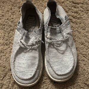 Hey Dude Women's Grey & White Slip-On Loafers